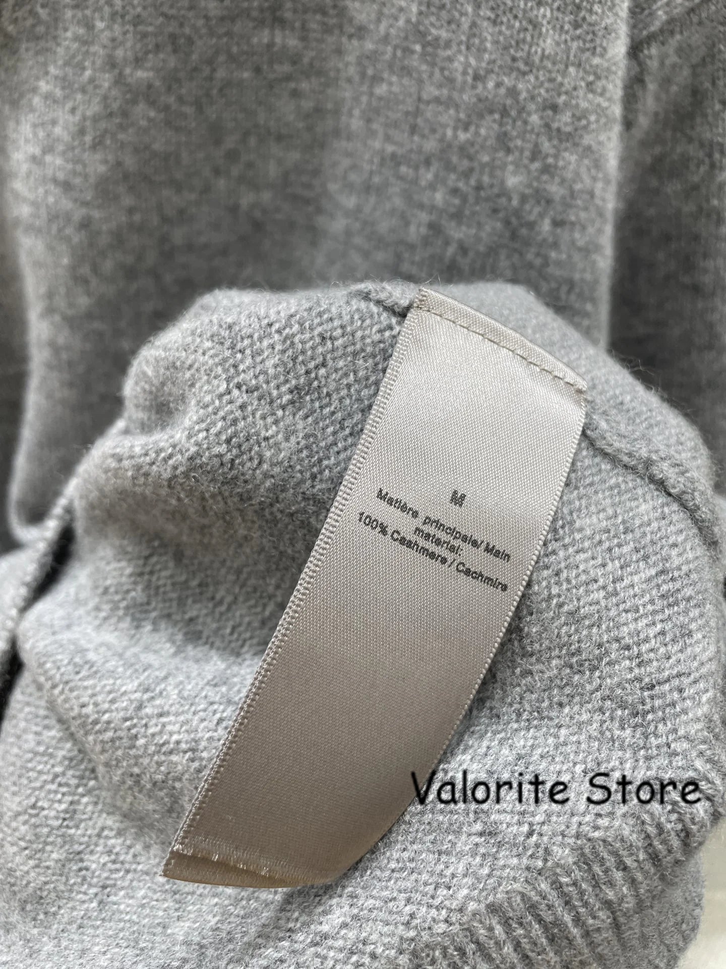 Donna 2025FW Grigio Bianco Navy Cashmere Pullover Scollo a V Lettere Ricamo Maniche lunghe Moda Maglieria Polsini Rotolo - StepByStepNow