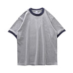 DUKEEN 320G Heavyweight Color - Blocked Patchwork Men's T-Shirt Summer 100% Cotton Solid Color Short Sleeve Basic Tops - StepByStepNow