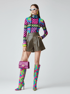 DUMBO Vegan Leather High - Waist Shorts BYMANYC ® New York - StepByStep