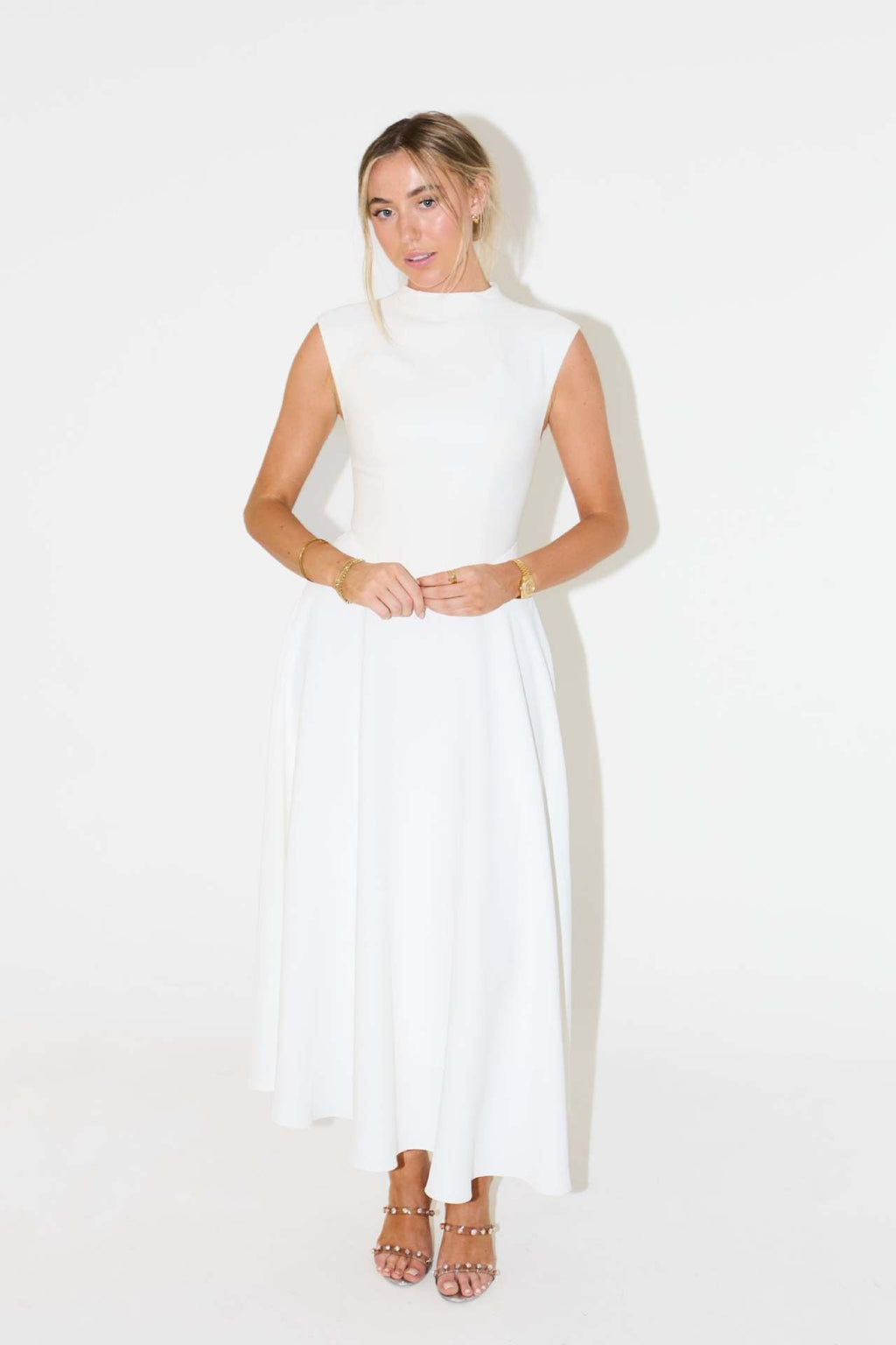 Elegant Sleeveless High - Waist A - Line Dress For Women, Upper West Side, BYMANYC New York. - StepByStep