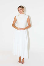 Elegant Sleeveless High - Waist A - Line Dress For Women, Upper West Side, BYMANYC New York. - StepByStep