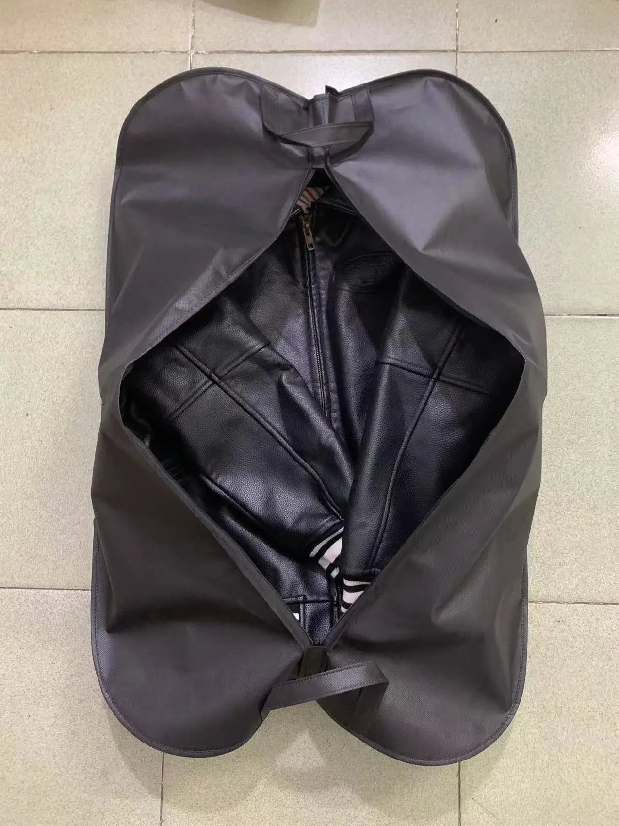 Embossing craft American retro PU leather jacket cotton - padded jacket MA1 flying locomotive cotton Alcatraz JACKET - StepByStep