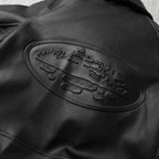 Embossing craft American retro PU leather jacket cotton - padded jacket MA1 flying locomotive cotton Alcatraz JACKET - StepByStep