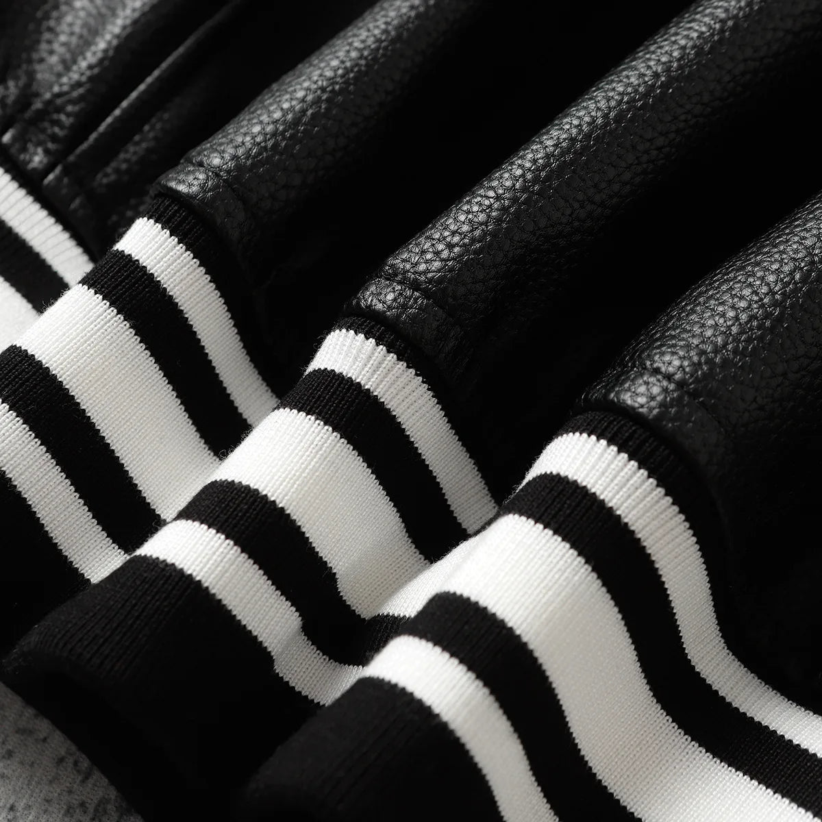 Embossing craft American retro PU leather jacket cotton - padded jacket MA1 flying locomotive cotton Alcatraz JACKET - StepByStep