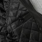 Embossing craft American retro PU leather jacket cotton - padded jacket MA1 flying locomotive cotton Alcatraz JACKET - StepByStep