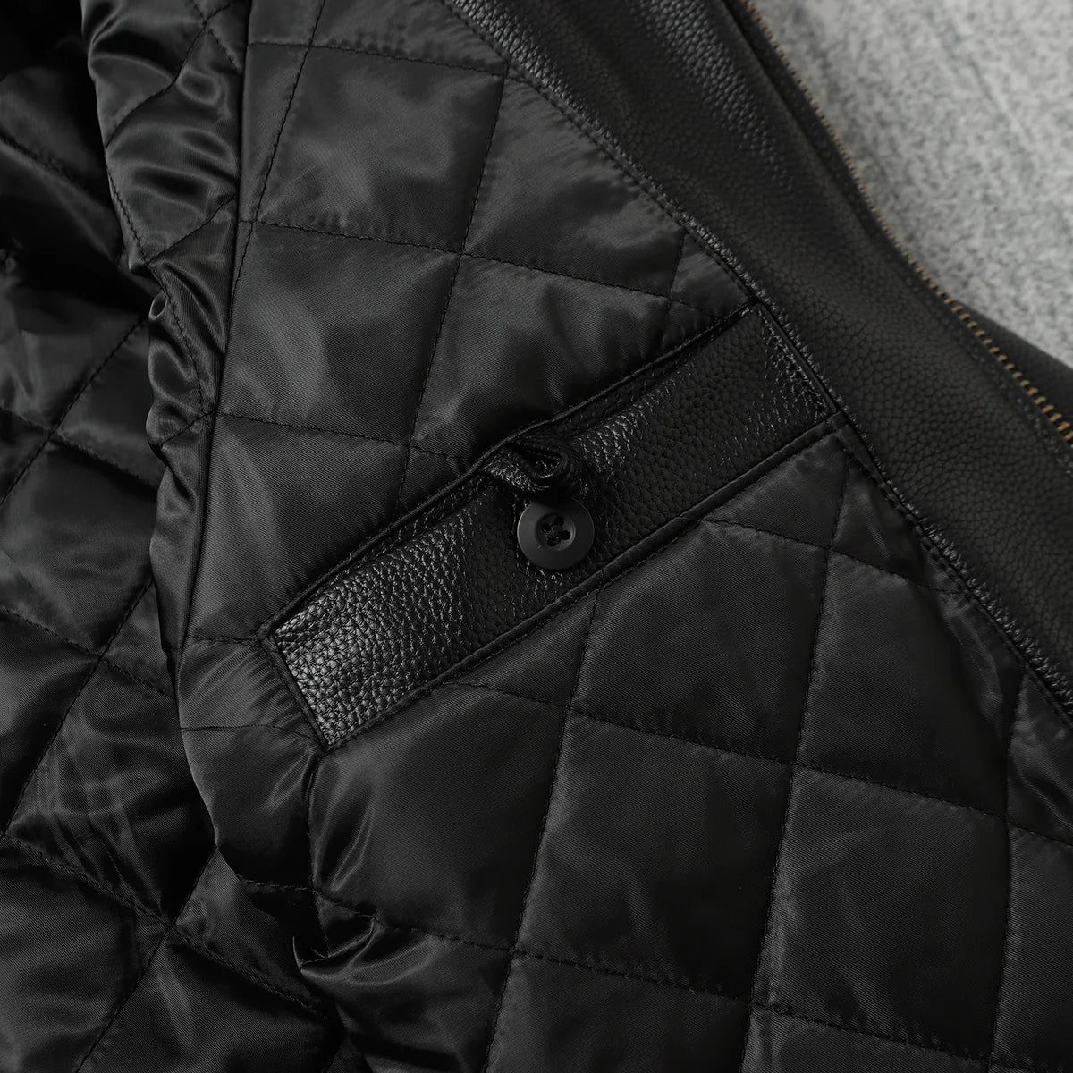 Embossing craft American retro PU leather jacket cotton - padded jacket MA1 flying locomotive cotton Alcatraz JACKET - StepByStep