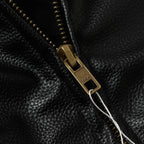 Embossing craft American retro PU leather jacket cotton - padded jacket MA1 flying locomotive cotton Alcatraz JACKET - StepByStep