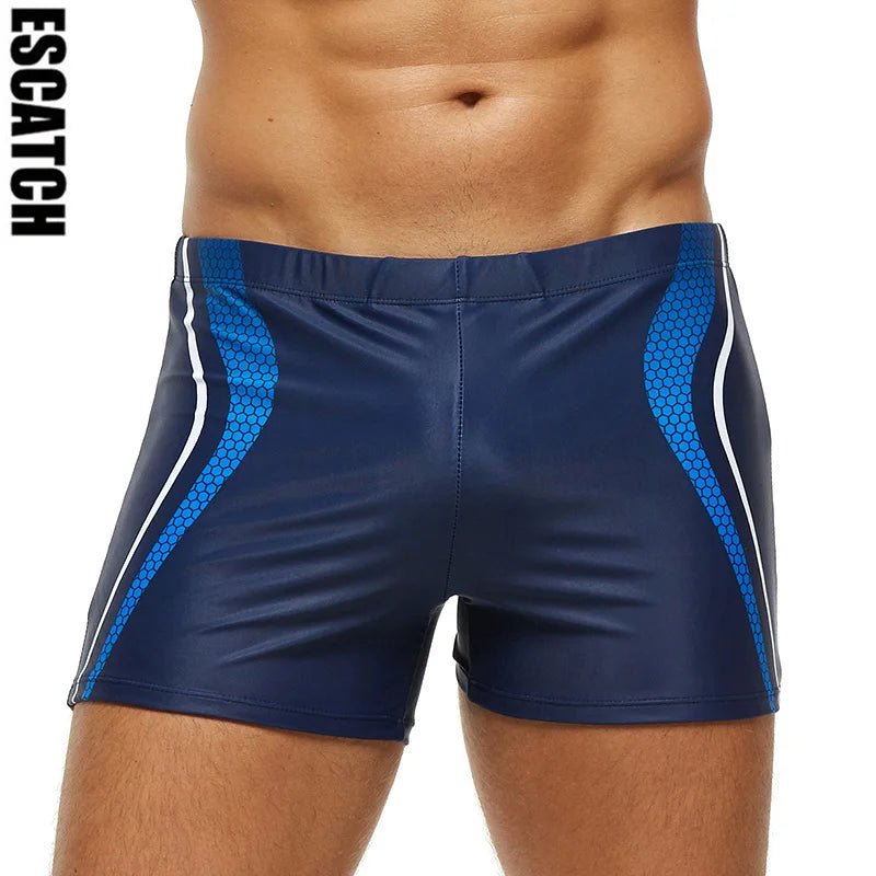 ESCATCH 2026 New Arrivals Men Swimwear Plus Size Fashion Printed Swimsuit Male High Quality Elastic Swim Trunks With Pad - StepByStepNow