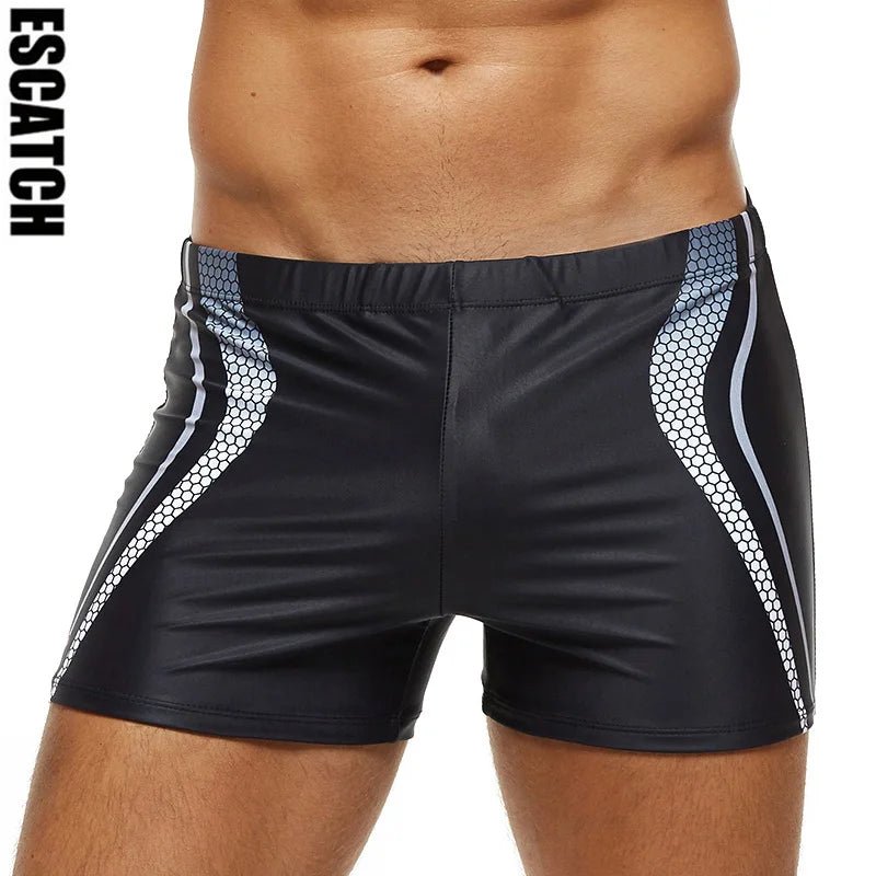 ESCATCH 2026 New Arrivals Men Swimwear Plus Size Fashion Printed Swimsuit Male High Quality Elastic Swim Trunks With Pad - StepByStepNow