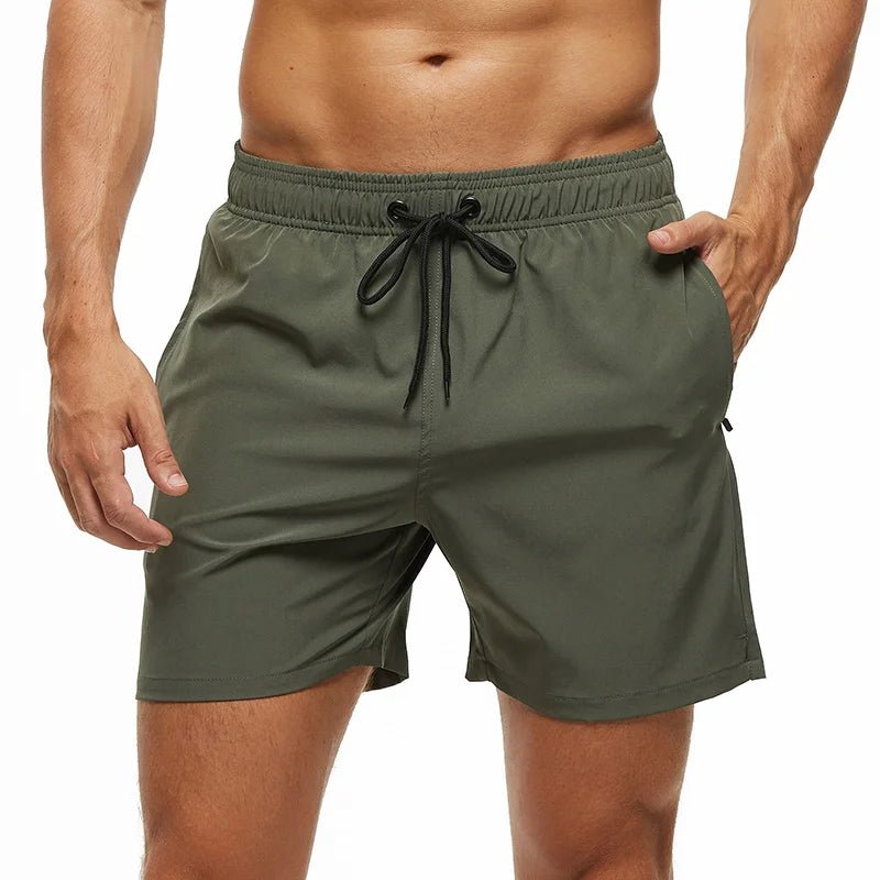 Escatch 2026 Summer Man Swimwear Solid Multicolor Polyester Mesh Liner Side Zipper Pocket Maillot De Bain Homme Sport Shorts - StepByStepNow