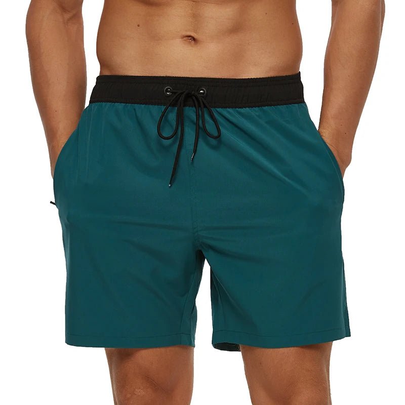 Escatch 2026 Summer Man Swimwear Solid Multicolor Polyester Mesh Liner Side Zipper Pocket Maillot De Bain Homme Sport Shorts - StepByStepNow