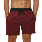 Escatch 2026 Summer Man Swimwear Solid Multicolor Polyester Mesh Liner Side Zipper Pocket Maillot De Bain Homme Sport Shorts - StepByStepNow