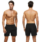 Escatch 2026 Summer Man Swimwear Solid Multicolor Polyester Mesh Liner Side Zipper Pocket Maillot De Bain Homme Sport Shorts - StepByStepNow