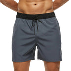 Escatch 2026 Summer Man Swimwear Solid Multicolor Polyester Mesh Liner Side Zipper Pocket Maillot De Bain Homme Sport Shorts - StepByStepNow