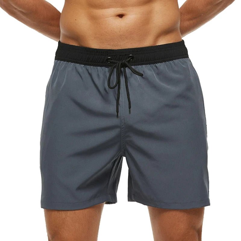 Escatch 2026 Summer Man Swimwear Solid Multicolor Polyester Mesh Liner Side Zipper Pocket Maillot De Bain Homme Sport Shorts - StepByStepNow