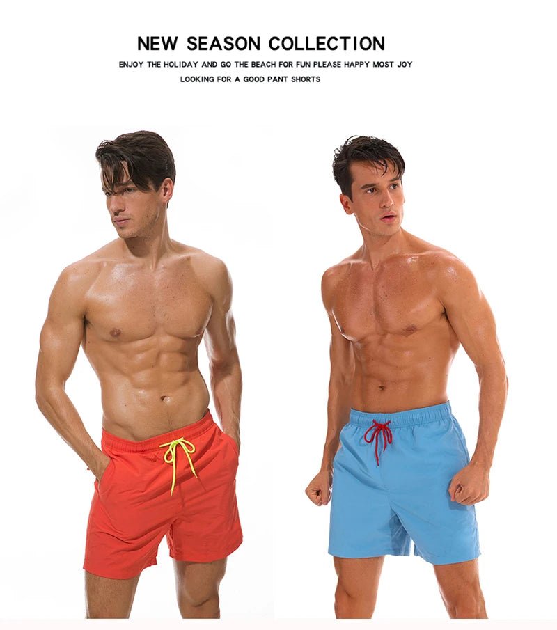 ESCATCH Man Swimwear Swim Shorts Trunks Beach Board Shorts Swimming Pants Swimsuits Mens Running Sports Surffing Shorts - StepByStepNow