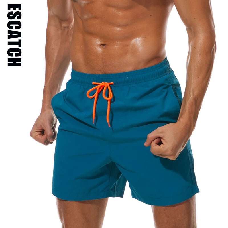 ESCATCH Man Swimwear Swim Shorts Trunks Beach Board Shorts Swimming Pants Swimsuits Mens Running Sports Surffing Shorts - StepByStepNow
