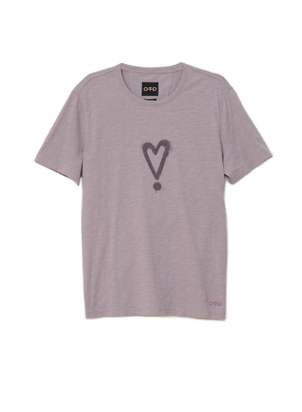 Exclamation Heart Graphic Short Sleeve Knit Tee - StepByStep
