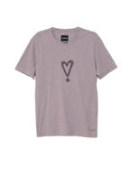 Exclamation Heart Graphic Short Sleeve Knit Tee - StepByStep