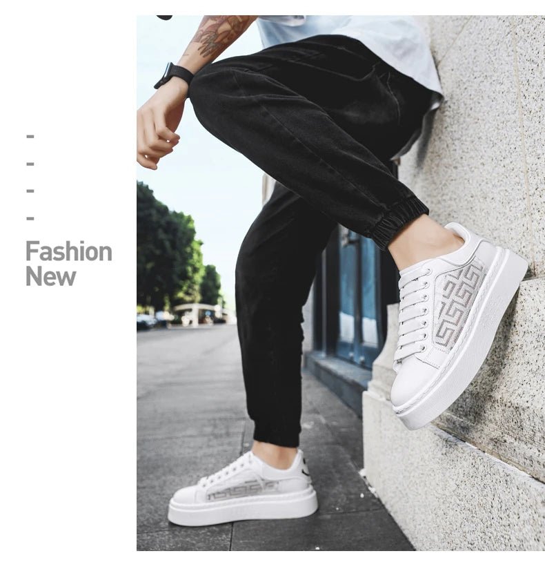 [Factory Direct Sales] 2025 New White Shoes Men's Board Shoes Fashion, Leisure, Versatile, and High end Casual Shoes - StepByStepNow