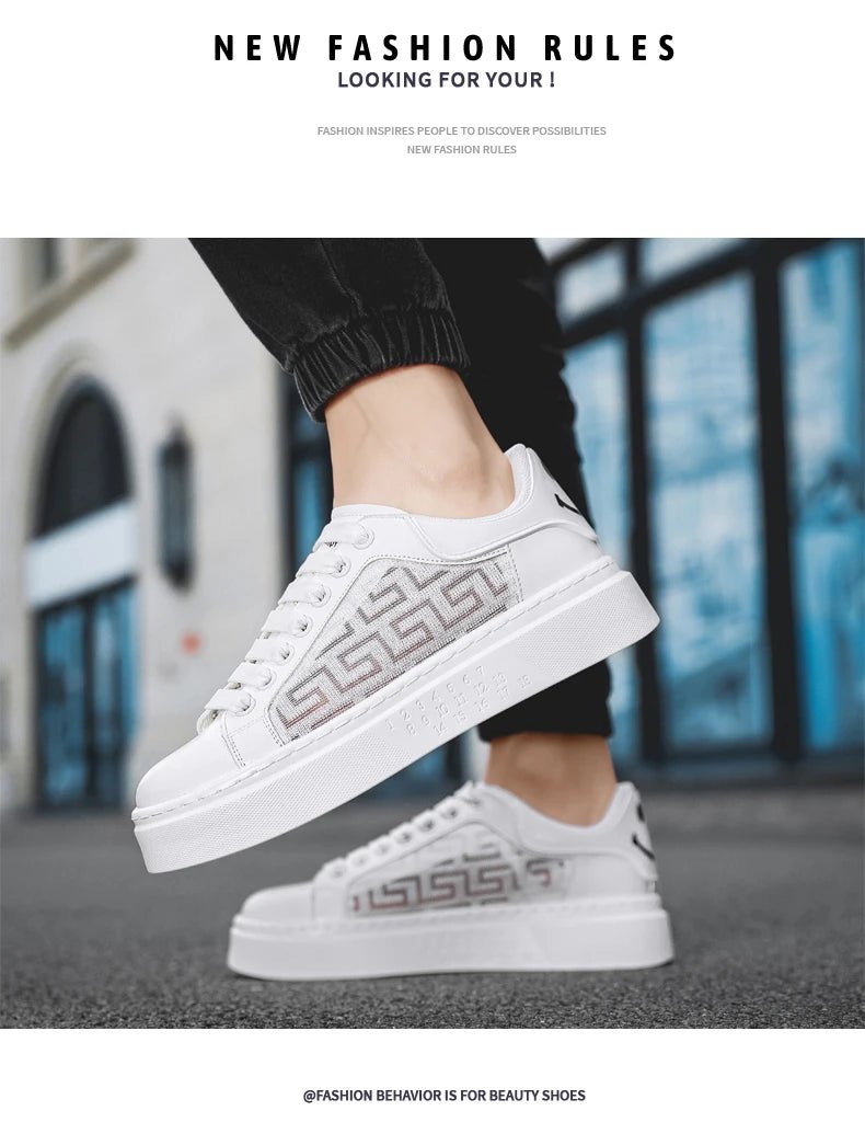 [Factory Direct Sales] 2025 New White Shoes Men's Board Shoes Fashion, Leisure, Versatile, and High end Casual Shoes - StepByStepNow