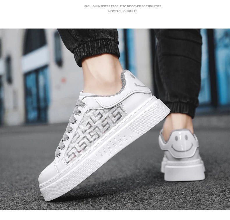 [Factory Direct Sales] 2025 New White Shoes Men's Board Shoes Fashion, Leisure, Versatile, and High end Casual Shoes - StepByStepNow