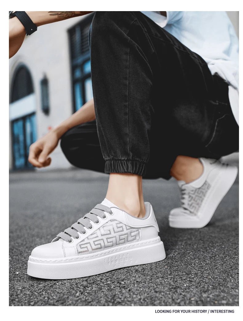 [Factory Direct Sales] 2025 New White Shoes Men's Board Shoes Fashion, Leisure, Versatile, and High end Casual Shoes - StepByStepNow