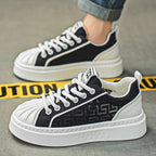 [Factory Direct] White Shoes 2025 New Men's Shoes Thick soled Height Increasing Casual Board Shoes Trendy Sports Shoes - StepByStepNow