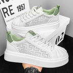 [Factory Direct] White Shoes 2025 New Men's Shoes Thick soled Height Increasing Casual Board Shoes Trendy Sports Shoes - StepByStepNow