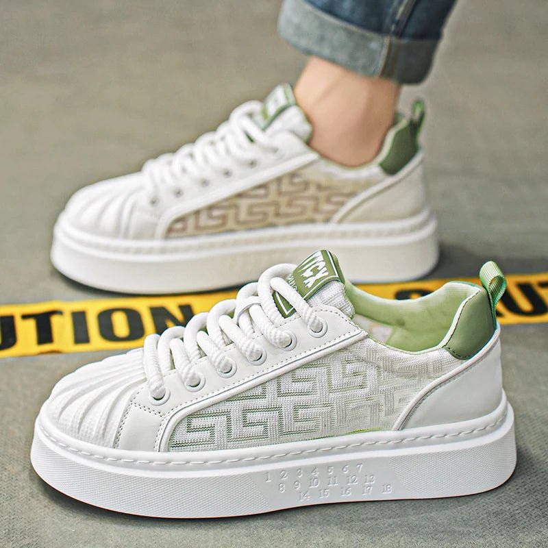[Factory Direct] White Shoes 2025 New Men's Shoes Thick soled Height Increasing Casual Board Shoes Trendy Sports Shoes - StepByStepNow