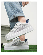 [Factory Direct] White Shoes 2025 New Men's Shoes Thick soled Height Increasing Casual Board Shoes Trendy Sports Shoes - StepByStepNow