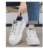 [Factory Direct] White Shoes 2025 New Men's Shoes Thick soled Height Increasing Casual Board Shoes Trendy Sports Shoes - StepByStepNow