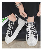 [Factory Direct] White Shoes 2025 New Men's Shoes Thick soled Height Increasing Casual Board Shoes Trendy Sports Shoes - StepByStepNow