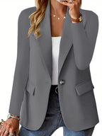 Blazer donna casual in tinta unita, giacca da donna elegante - StepByStepNow