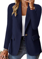 Blazer donna casual in tinta unita, giacca da donna elegante - StepByStepNow
