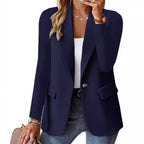 Blazer donna casual in tinta unita, giacca da donna elegante - StepByStepNow