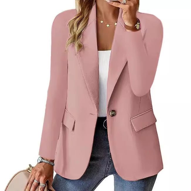 Blazer donna casual in tinta unita, giacca da donna elegante - StepByStepNow