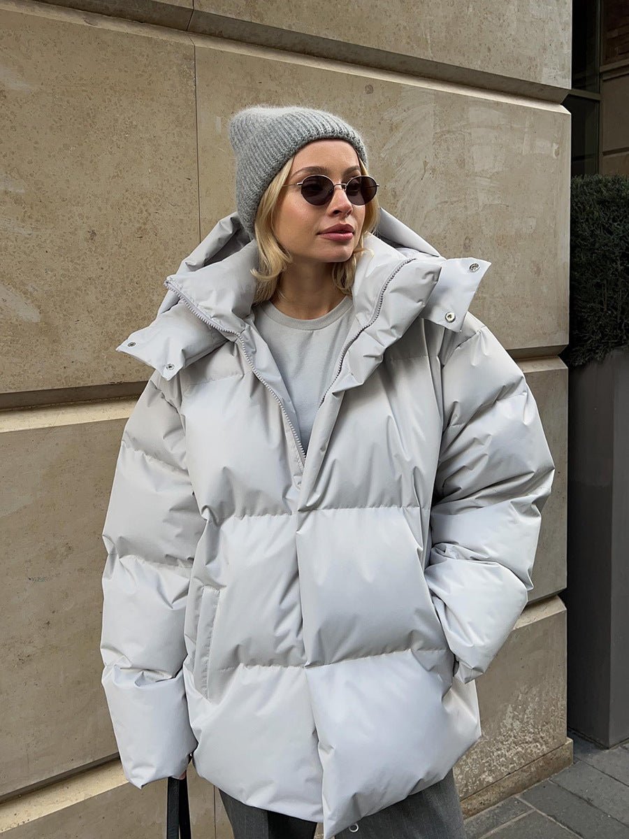Fashion Coat With Removable Hood Cotton Jacket Winter Warm Windproof Loose Cotton Jacket Loose Parka Outerwear Clothing - StepByStepNow