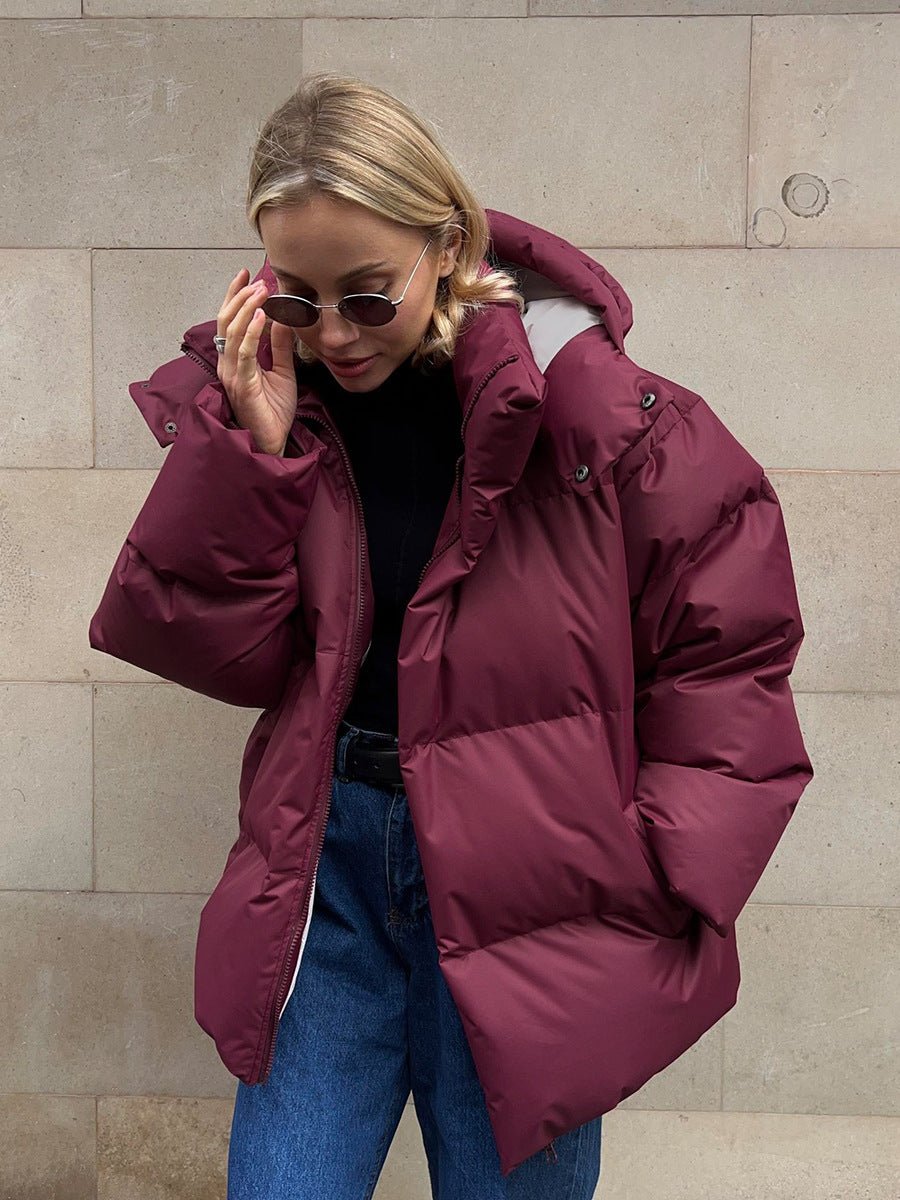 Fashion Coat With Removable Hood Cotton Jacket Winter Warm Windproof Loose Cotton Jacket Loose Parka Outerwear Clothing - StepByStepNow