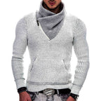 Fashion Pocket High Neck Slim Fit Sweater Knit Coat - StepByStepNow