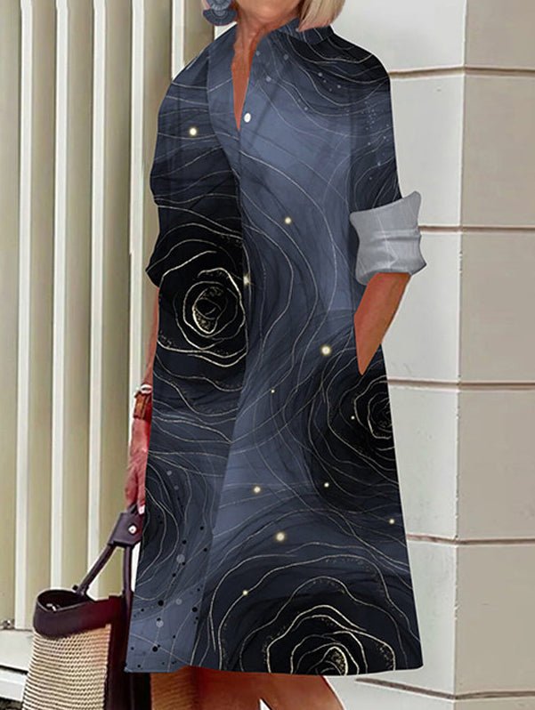 Fashionable And Elegant Polka - Dot Printed Dress For Women - StepByStepNow