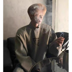 Felpa a mezzo collo alto da uomo primavera autunno nuova giacca casual ampia e bella americana High Street - StepByStepNow