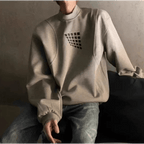 Felpa a mezzo collo alto da uomo primavera autunno nuova giacca casual ampia e bella americana High Street - StepByStepNow