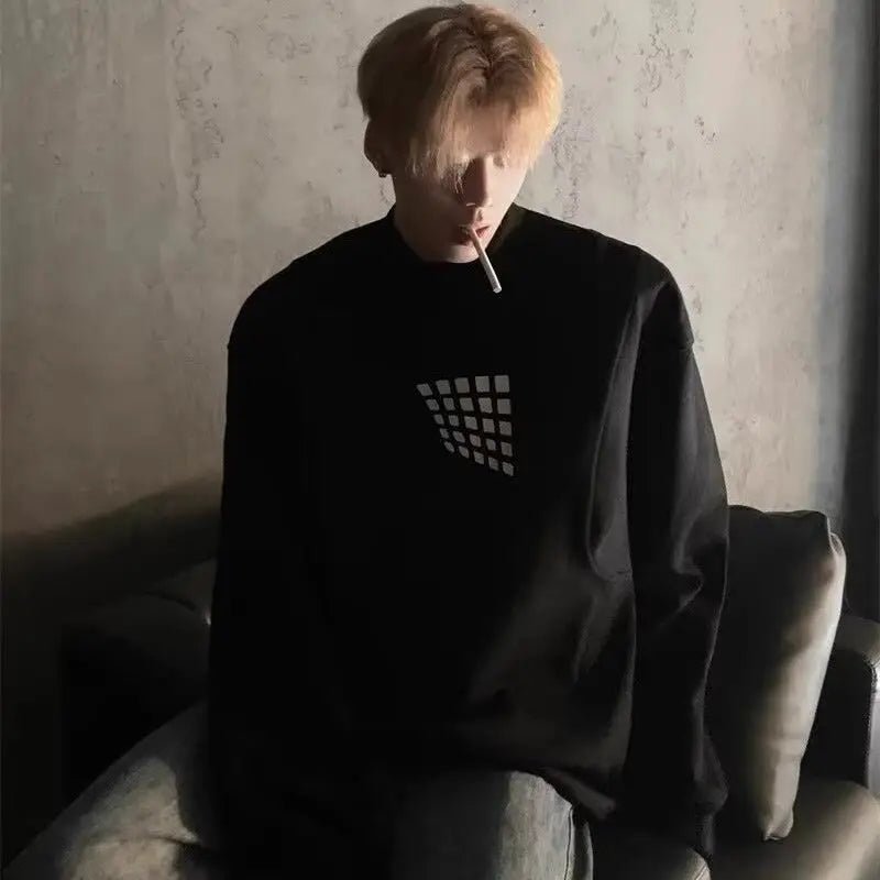 Felpa a mezzo collo alto da uomo primavera autunno nuova giacca casual ampia e bella americana High Street - StepByStepNow