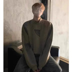 Felpa a mezzo collo alto da uomo primavera autunno nuova giacca casual ampia e bella americana High Street - StepByStepNow