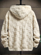 Felpa con cappuccio jacquard a maniche lunghe - StepByStepNow