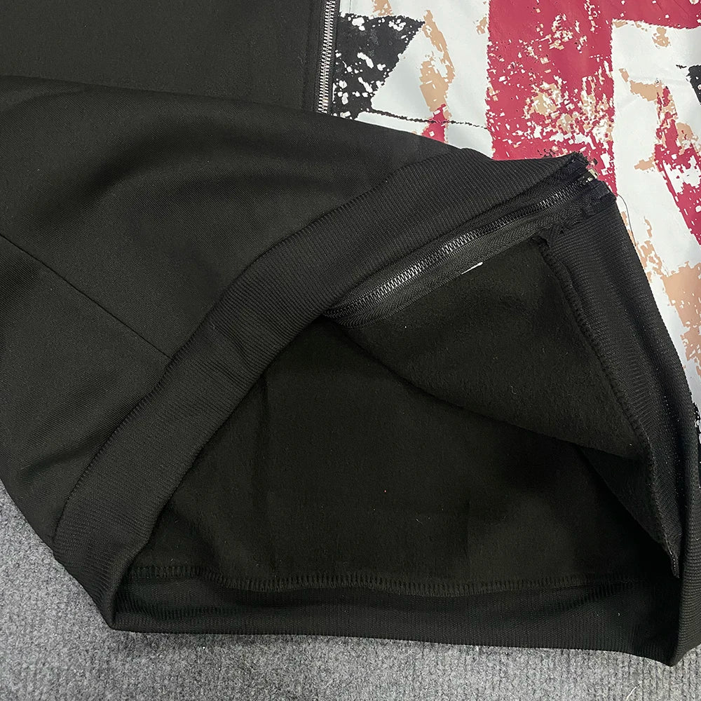 Felpa con cerniera stampata con collo in pelliccia retrò Y2K Ins Felpa con cappuccio pullover a maniche lunghe Giacca retrò casual di tendenza da strada - StepByStepNow