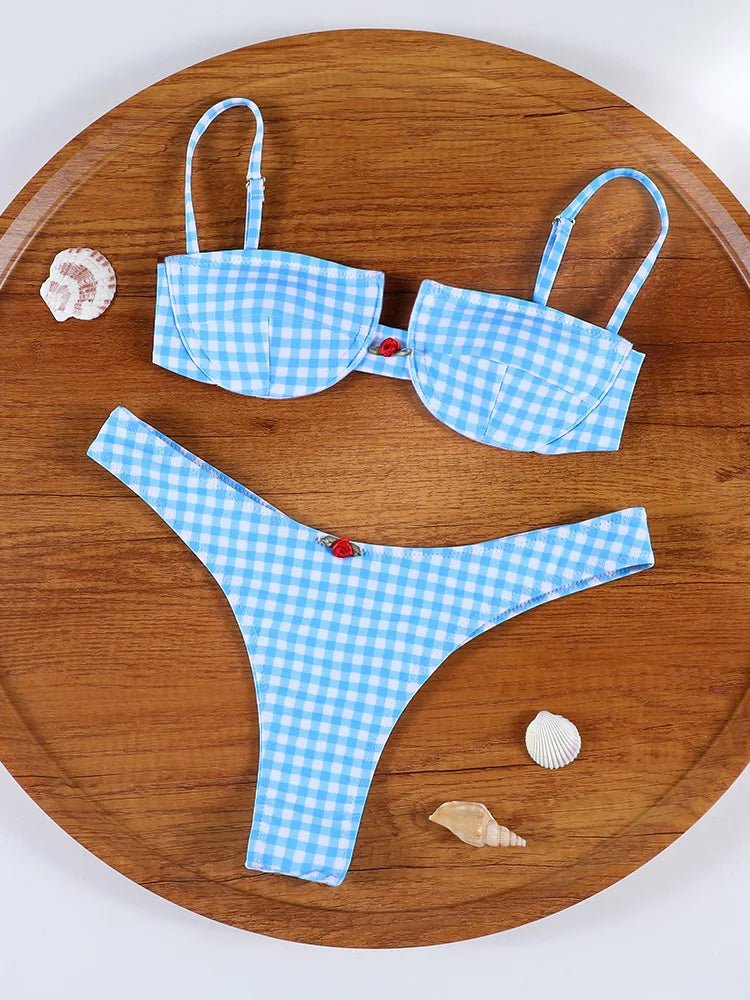 Women’s Floral Bikini with Trim — Image 28