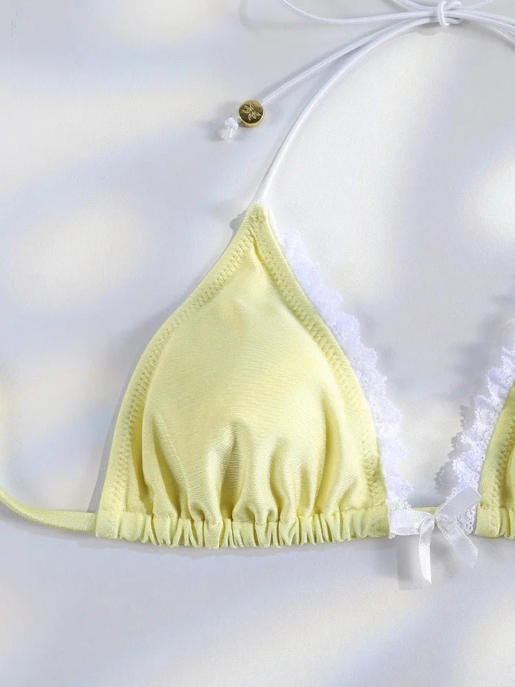 Women’s Floral Bikini with Trim — Image 22