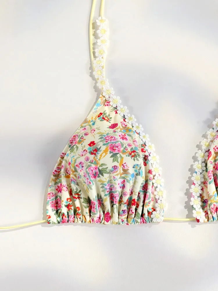 Women’s Floral Bikini with Trim — Image 11